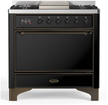 Ilve Majestic III Collection UM36FQNR3BKB - Majestic III 36 inch Dual Fuel Range