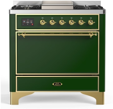 Ilve Majestic III Collection UM36FQNR3EGGLP - Majestic III 36 inch Dual Fuel Range