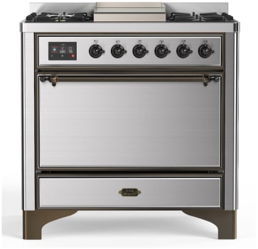 Ilve Majestic III Collection UM36FQNR3SSB - Majestic III 36 inch Dual Fuel Range