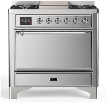 Ilve Majestic III Collection UM36FQNR3SSCLP - Majestic III 36 inch Dual Fuel Range