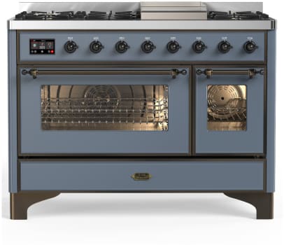 Ilve Majestic III Collection UM48FNR3BGB - Majestic III 48 inch Dual Fuel Range