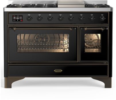 Ilve Majestic III Collection UM48FNR3BKBLP - Majestic III 48 inch Dual Fuel Range