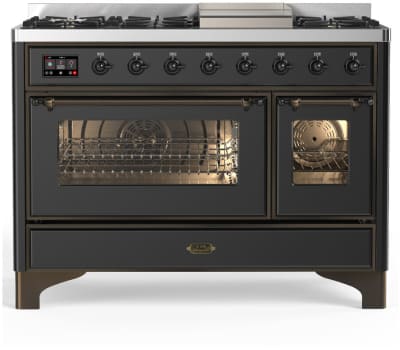 Ilve Majestic III Collection UM48FNR3MGB - Majestic III 48 inch Dual Fuel Range
