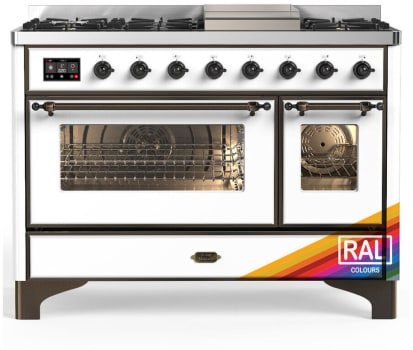 Ilve Majestic III Collection UM48FNR3RABLP - Majestic III 48 inch Dual Fuel Range