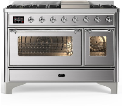 Ilve Majestic III Collection UM48FNR3SSCLP - Majestic III 48 inch Dual Fuel Range