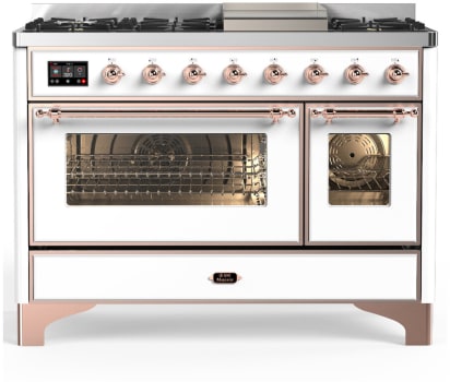 Ilve Majestic III Collection UM48FNR3WHP - Majestic III 48 inch Dual Fuel Range