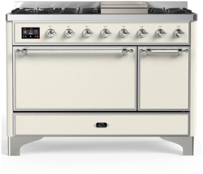 Ilve Majestic III Collection UM48FQNR3AWC - 48 Inch Freestanding Solid Door Dual Fuel Range