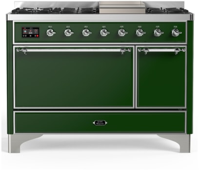 Ilve Majestic III Collection UM48FQNR3EGC - 48 Inch Freestanding Solid Door Dual Fuel Range