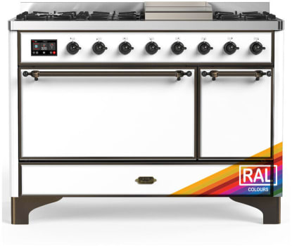 Ilve Majestic III Collection UM48FQNR3RAB - 48 Inch Freestanding Dual Fuel Range