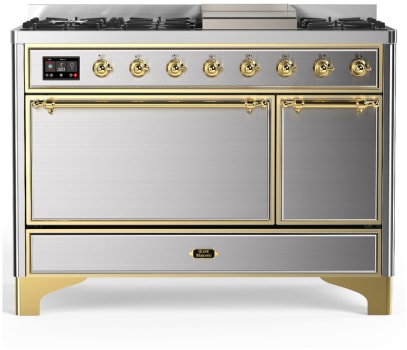 Ilve Majestic III Collection UM48FQNR3SSG - 48 Inch Freestanding Dual Fuel Range