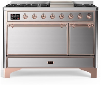 Ilve Majestic III Collection UM48FQNR3SSP - 48 Inch Freestanding Dual Fuel Range