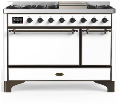 Ilve Majestic III Collection UM48FQNR3WHB - 48 inch Dual Fuel Range