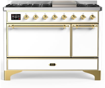 Ilve Majestic III Collection UM48FQNR3WHGLP - 48 Inch Freestanding Dual Fuel Range