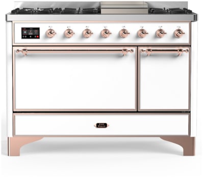 Ilve Majestic III Collection UM48FQNR3WHPLP - 48 Inch Freestanding Dual Fuel Range