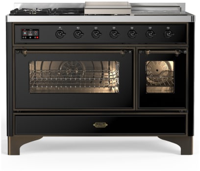 Ilve Majestic III Collection UM48FSNR3BKBLP - Majestic III 48 inch Dual Fuel Range