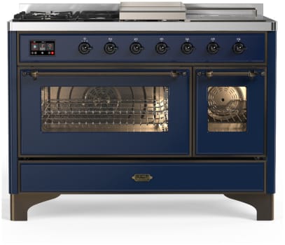 Ilve Majestic III Collection UM48FSNR3MBBLP - Majestic III 48 inch Dual Fuel Range