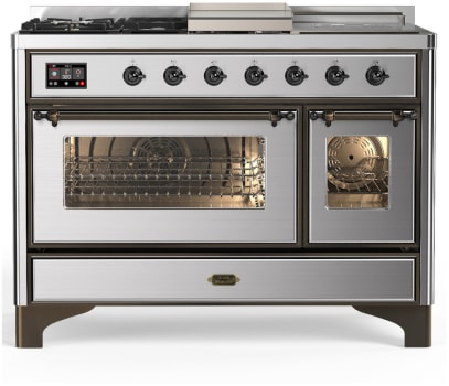 Ilve Majestic III Collection UM48FSNR3SSB - Majestic III 48 inch Dual Fuel Range