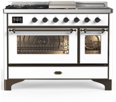 Ilve Majestic III Collection UM48FSNR3WHBLP - Majestic III 48 inch Dual Fuel Range
