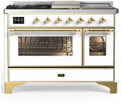 Ilve Majestic III Collection UM48FSNR3WHG - Majestic III 48 inch Dual Fuel Range