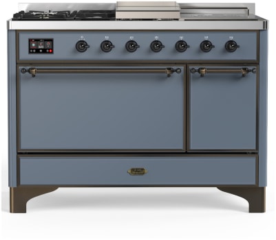 Ilve Majestic III Collection UM48FSQNR3BGBLP - 48 inch Dual Fuel Range