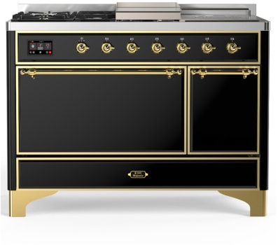 Ilve Majestic III Collection UM48FSQNR3BKG - Majestic III 48 inch Dual Fuel Range