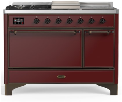 Ilve Majestic III Collection UM48FSQNR3BUB - Majestic III 48 inch Dual Fuel Range
