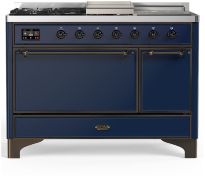Ilve Majestic III Collection UM48FSQNR3MBBLP - Majestic III 48 inch Dual Fuel Range