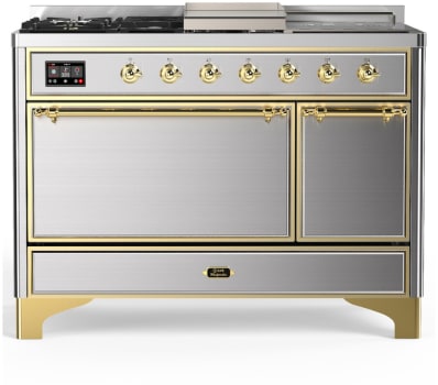 Ilve Majestic III Collection UM48FSQNR3SSG - Majestic III 48 inch Dual Fuel Range