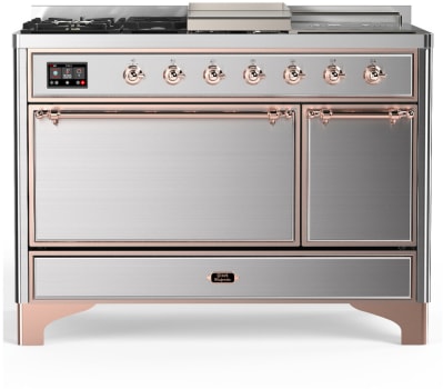 Ilve Majestic III Collection UM48FSQNR3SSP - Majestic III 48 inch Dual Fuel Range