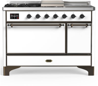 Ilve Majestic III Collection UM48FSQNR3WHBLP - Majestic III 48 inch Dual Fuel Range