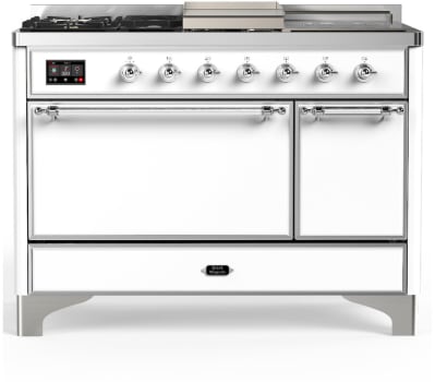 Ilve Majestic III Collection UM48FSQNR3WHCLP - Majestic III 48 inch Dual Fuel Range
