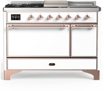 Ilve Majestic III Collection UM48FSQNR3WHP - Majestic III 48 inch Dual Fuel Range