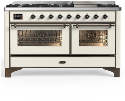 Ilve Majestic III Collection UM60FNR3AWBLP - Majestic III 60 inch Dual Fuel Range