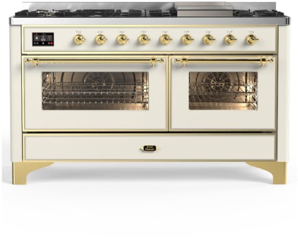 Ilve Majestic III Collection UM60FNR3AWGLP - Majestic III 60 inch Dual Fuel Range
