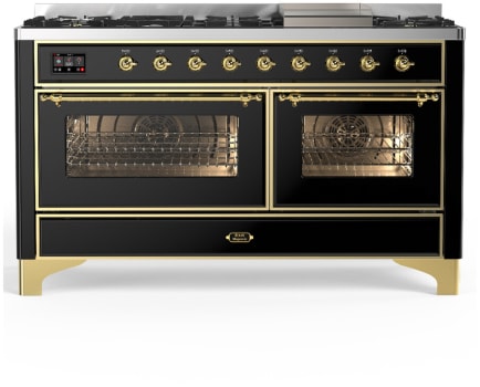 Ilve Majestic III Collection UM60FNR3BKG - Majestic III 60 inch Dual Fuel Range