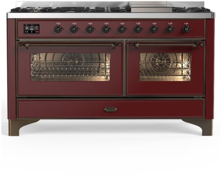 Ilve Majestic III Collection UM60FNR3BUBLP - Majestic III 60 inch Dual Fuel Range