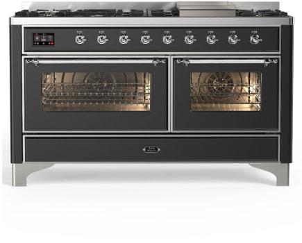 Ilve Majestic III Collection UM60FNR3MGC - 60 Inch Dual Fuel Range with 7 Sealed Burners, Griddle