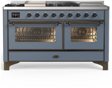 Ilve Majestic III Collection UM60FSNR3BGBLP - Majestic III 60 inch Dual Fuel Range
