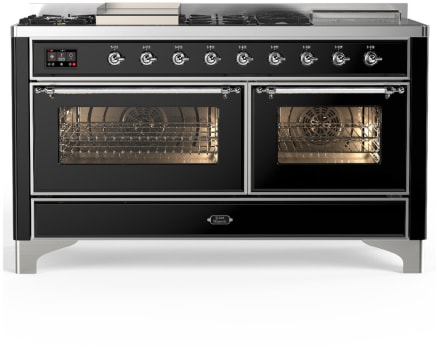 Ilve Majestic III Collection UM60FSNR3BKCLP - Majestic III 60 inch Dual Fuel Range