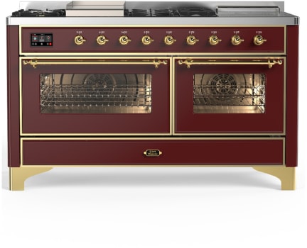 Ilve Majestic III Collection UM60FSNR3BUGLP - Majestic III 60 inch Dual Fuel Range