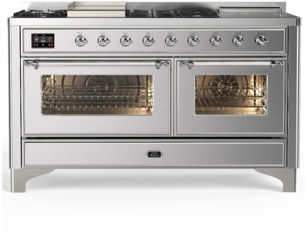 Ilve Majestic III Collection UM60FSNR3SSCLP - Majestic III 60 inch Dual Fuel Range