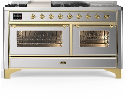 Ilve Majestic III Collection UM60FSNR3SSG - Majestic III 60 inch Dual Fuel Range
