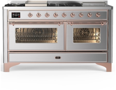 Ilve Majestic III Collection UM60FSNR3SSPLP - Majestic III 60 inch Dual Fuel Range