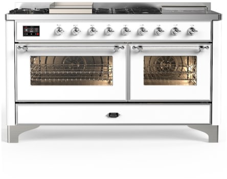 Ilve Majestic III Collection UM60FSNR3WHC - Majestic III 60 inch Dual Fuel Range