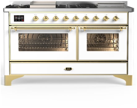 Ilve Majestic III Collection UM60FSNR3WHGLP - Majestic III 60 inch Dual Fuel Range
