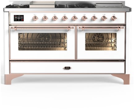 Ilve Majestic III Collection UM60FSNR3WHPLP - Majestic III 60 inch Dual Fuel Range