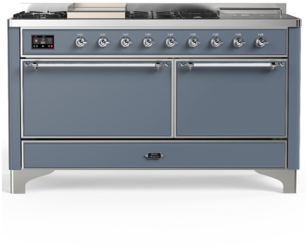 Ilve Majestic III Collection UM60FSQNR3BGCLP - Majestic III 60 inch Dual Fuel Range