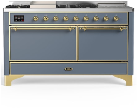 Ilve Majestic III Collection UM60FSQNR3BGGLP - Majestic III 60 inch Dual Fuel Range