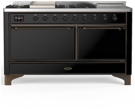 Ilve Majestic III Collection UM60FSQNR3BKB - Majestic III 60 inch Dual Fuel Range