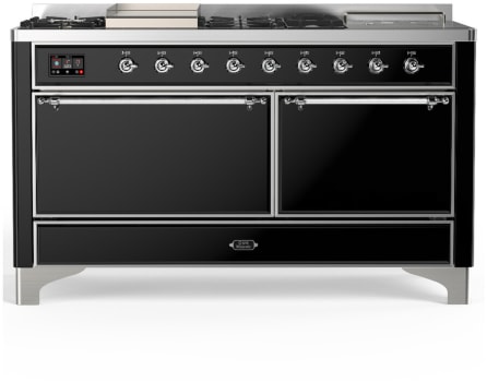 Ilve Majestic III Collection UM60FSQNR3BKCLP - Majestic III 60 inch Dual Fuel Range